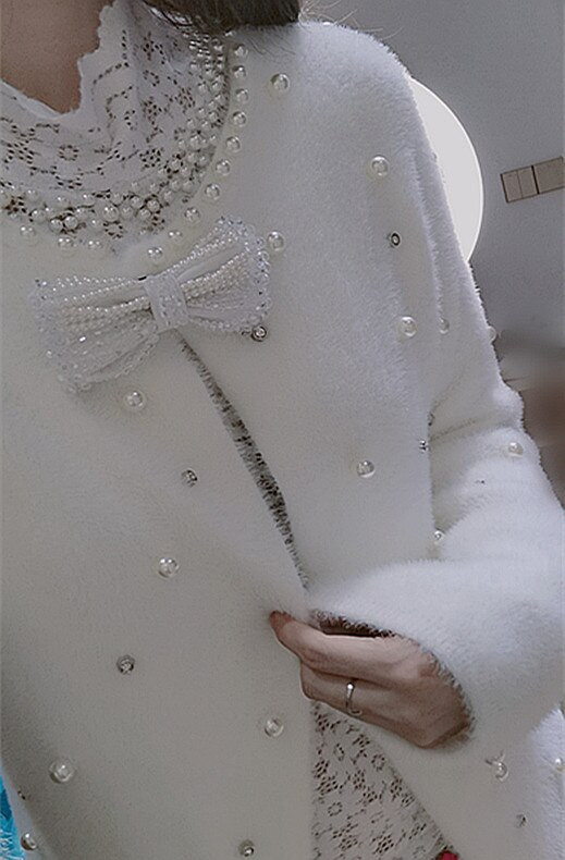 Izuzetno sjajni biserni džemper džemper džemper široka ženska odjeća