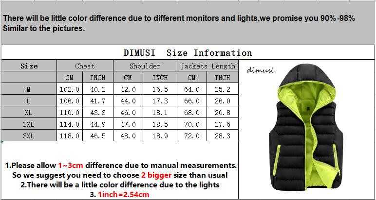 DIMUSI Rudens Ziemas Vīriešu Jakas Bez Piedurknēm Modes Vīriešu Vestes Mēteļi Kokvilnas Polsterētas Biezas Siltas Vestes Vīriešu Vestes Apģērbs