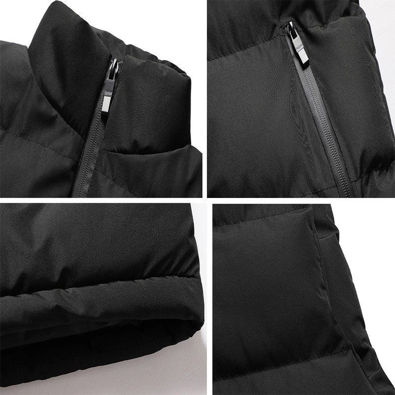 DIMUSI Ανδρικό τζάκετ αμάνικο γιλέκο χειμερινής μόδας Ανδρικό γιλέκο με βαμβακερή επένδυση Ανδρικά παλτό με γιακά Παχύ γιλέκο Ρούχα 5XL
