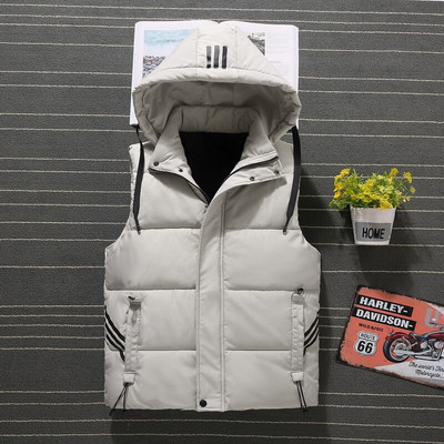 Ziemas jaciņa Plus liela izmēra 7xl cepure noņemama vīriešu jaka kokvilnas odere Bieza Parka pelmeņu jaka bez piedurknēm ceļojumu veste