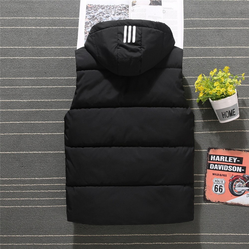 Ziemas jaciņa Plus liela izmēra 7xl cepure noņemama vīriešu jaka kokvilnas odere Bieza Parka pelmeņu jaka bez piedurknēm ceļojumu veste