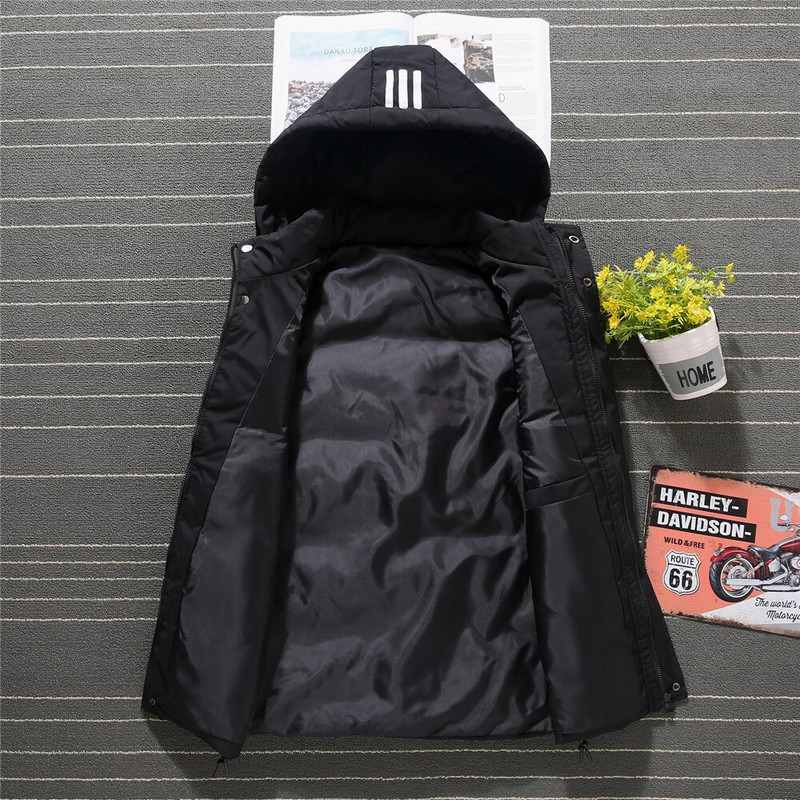 Ziemas jaciņa Plus liela izmēra 7xl cepure noņemama vīriešu jaka kokvilnas odere Bieza Parka pelmeņu jaka bez piedurknēm ceļojumu veste