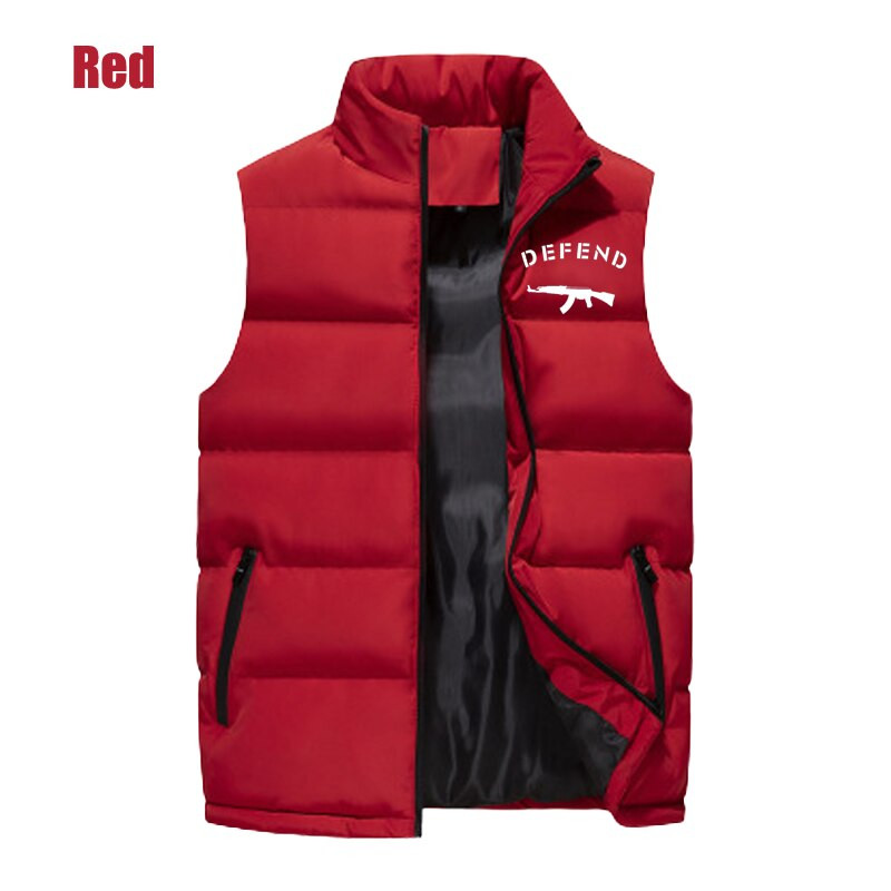 Bikini Secret vīriešu rudens ziemas statīvs apkakles veste Modes apdruka āra siltā dūnu veste ikdienišķs bezpiedurkņu jaka mētelis