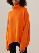 Augstas kvalitātes sieviešu apkakles 2022. gada zaļš ziemas biezs, silts pulovers, trikotāžas džemperi sievietēm, melns, mīksts oranžs džemperis