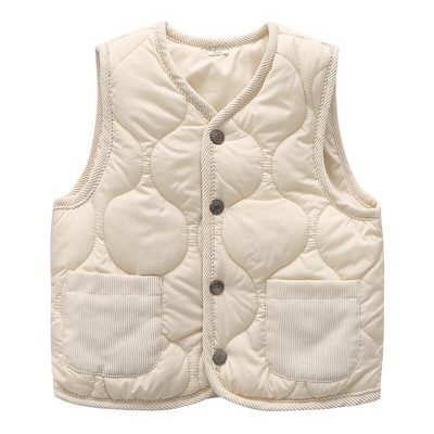 Zīmols ziemas bērnu veste stepēta vienrindu silta polsterēta meiteņu zēnu veste bērnu jakas 2-12 gadiem