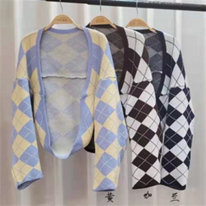 Γυναικείο πουλόβερ Y2k Linge Γυναικείο φθινόπωρο και χειμώνα 2022 Νέα κορεατική έκδοση ρετρό κοντής πλεκτή ζακέτα με χαλαρή εφαρμογή