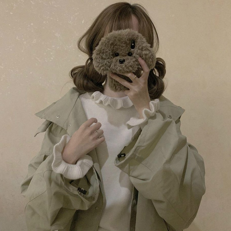 Πουλόβερ Γυναικεία Kawaii Ruffles Design College Solid Chic Γυναικεία Πουλόβερ Παντός αγώνα Ulzzang Simple μαλακά μακρυμάνικα γυναικεία πλεκτά