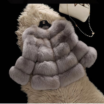 2020 Fox γούνινο μπουφάν / Λεπτό χειμερινό παλτό για γυναικεία / Faux γούνινο παλτό