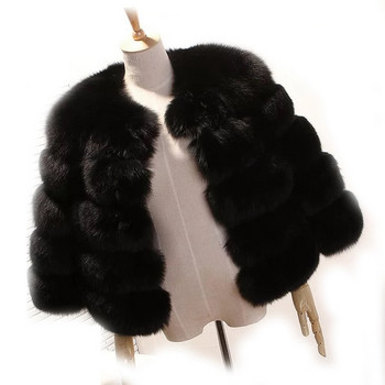2020 Fox γούνινο μπουφάν / Λεπτό χειμερινό παλτό για γυναικεία / Faux γούνινο παλτό