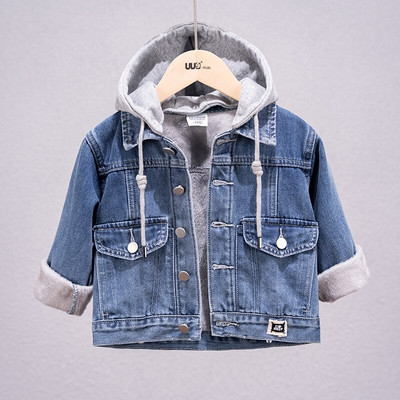 3-14 gadus veci bērni zēni džinsa jakas samta silts mētelis rudens ziema noņemama kapuce bērniem pusaudži džinsi mēteļi virsdrēbes