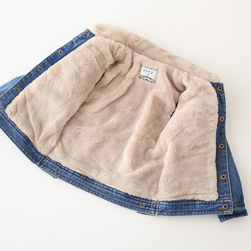 3-14 gadus veci bērni zēni džinsa jakas samta silts mētelis rudens ziema noņemama kapuce bērniem pusaudži džinsi mēteļi virsdrēbes