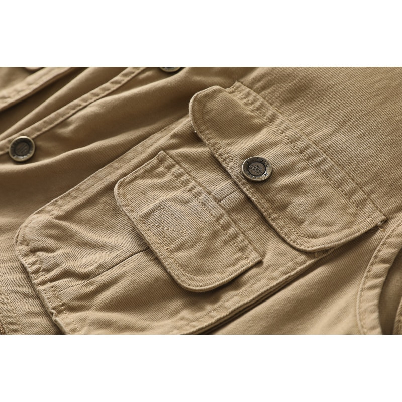 Suvine meeste vintage multifunktsionaalne mitme taskuga töövest mantel vabaaja meeste fotograafi vest, varrukateta jakk, puhas puuvillane