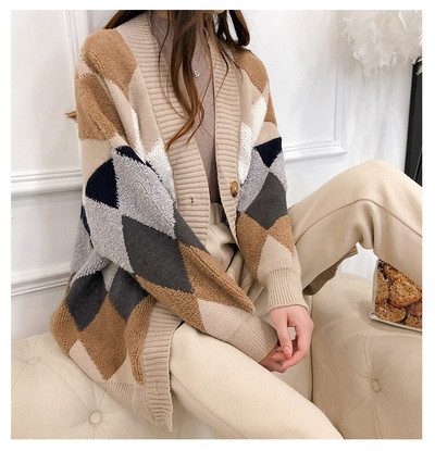 ITOOLIN Női Kötött kardigán pulóverek Alkalmi bő gombos kardigán pulóverek Kabát meleg ruhák Női Ősz tél 2021