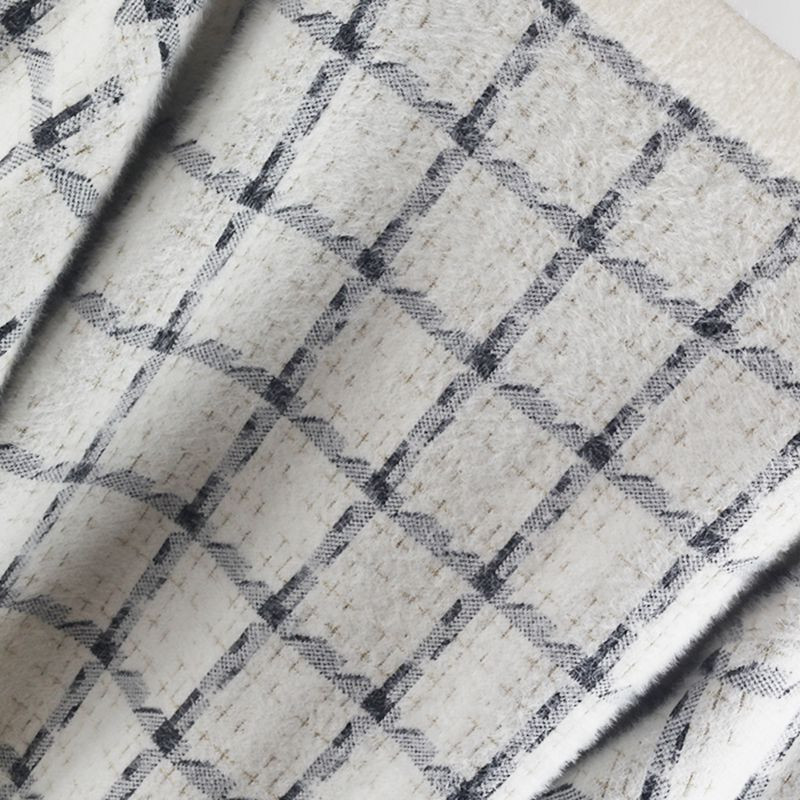 GIGOGOU Sieviešu jaciņa džemperis, imitācija kašmira ūdeles trikotāžas džemperis, augšējais rūts CHIC sieviešu ziemas siltie mēteļi jaka