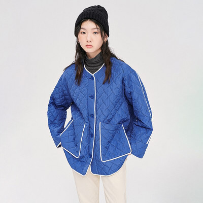 Toyouth sieviešu biezs mētelis, 2022. gada ziemas brīvs, garām piedurknēm, liela kabatas jaka, silta, ērta, zila ikdienas ielas apģērbs