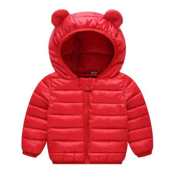 Зимно топло яке за момчета и момичета Есенни палта с качулка Бебешки пухени якета Детски връхни дрехи Детски дрехи 1-5 години