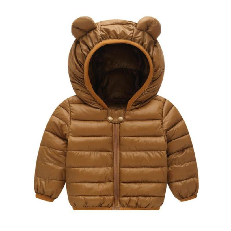 Zēniem un meitenēm Ziemas silta jaka rudens mēteļi ar kapuci bērnu dūnu jakas bērniem virsdrēbes bērnu apģērbi 1-5 g.