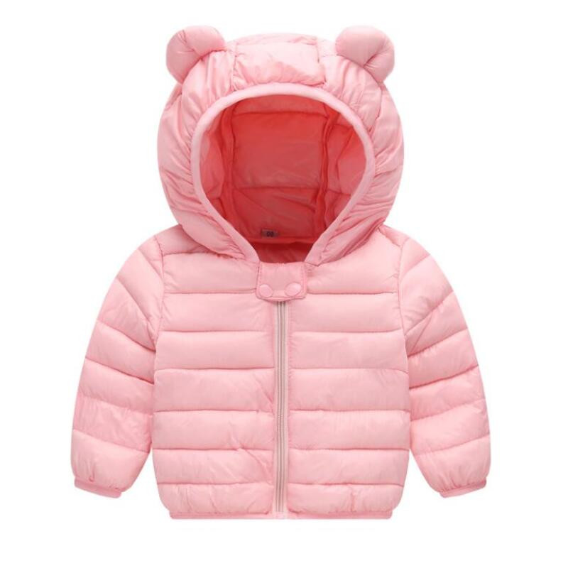 Zēniem un meitenēm Ziemas silta jaka rudens mēteļi ar kapuci bērnu dūnu jakas bērniem virsdrēbes bērnu apģērbi 1-5 g.