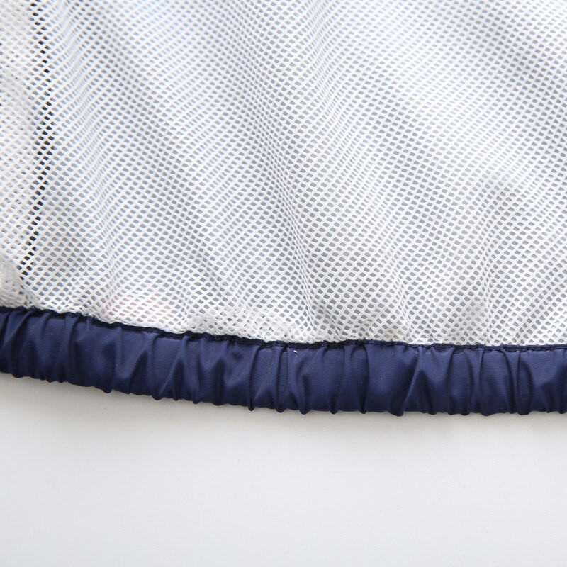 Νέα καλοκαιρινά και φθινοπωρινά παιδικά μπουφάν Casual παιδικά εξωτερικά ενδύματα/παλτό με κουκούλα 1-7T Μπλε και Λευκό Μπουφάν για αγόρια CQ03