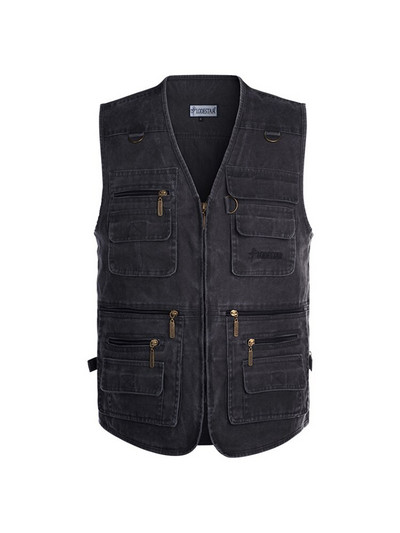 Vīriešu rudens vairāku kabatu militārā taktiskā veste Jauna ikdienas jakas bez piedurknēm Vīriešu makšķerēšanas fotogrāfa golfa veste vīrieša veste