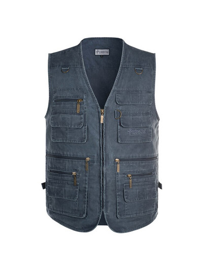 Vīriešu rudens vairāku kabatu militārā taktiskā veste Jauna ikdienas jakas bez piedurknēm Vīriešu makšķerēšanas fotogrāfa golfa veste vīrieša veste