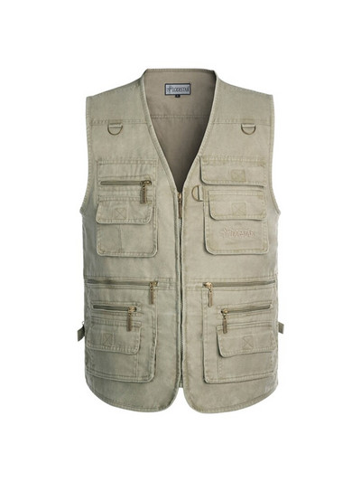 Vīriešu rudens vairāku kabatu militārā taktiskā veste Jauna ikdienas jakas bez piedurknēm Vīriešu makšķerēšanas fotogrāfa golfa veste vīrieša veste