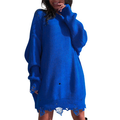 Μακρυμάνικο Μίνι Πουλόβερ Γυναικείο Πράσινο Γυναικείο Casual Φαρδύ Φθινοπωρινό Ρούχα Πλεκτό Κοντό Χειμερινό Γυναικείο Φόρεμα 2021