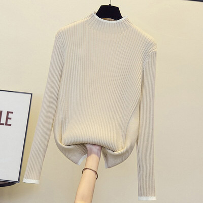 Rudens ziema sievietes Ziedu izšuvumi džemperis brīvs ikdienišķs garš Piedurknēm volānu apkakle Patchwork Spring Lielizmēra pulovers