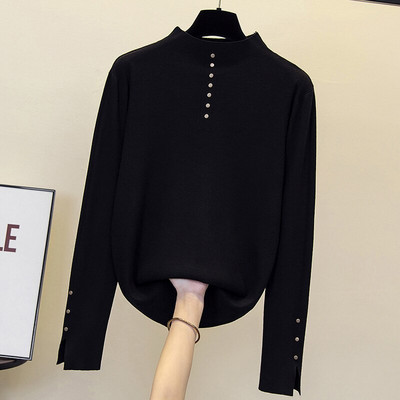 Rudens ziema sievietes Ziedu izšuvumi džemperis brīvs ikdienišķs garš Piedurknēm volānu apkakle Patchwork Spring Lielizmēra pulovers