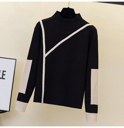 Rudens ziema sievietes Ziedu izšuvumi džemperis brīvs ikdienišķs garš Piedurknēm volānu apkakle Patchwork Spring Lielizmēra pulovers