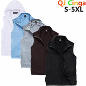 Balta jaka bez piedurknēm Pavasara vasaras statīvs apkakles augšējais mētelis Lielizmēra Tank Jaqueta modes gadījuma tops melns zils pelēks