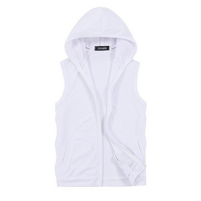 Balta jaka bez piedurknēm Pavasara vasaras statīvs apkakles augšējais mētelis Lielizmēra Tank Jaqueta modes gadījuma tops melns zils pelēks