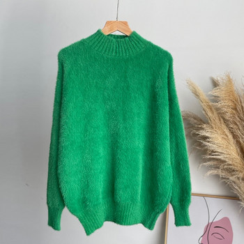 Hirsionsan υψηλής ποιότητας κασμίρ Γυναικείο πουλόβερ Basic πλεκτό πουλόβερ Κομψά απαλά γυναικεία ρούχα Φαρδιά casual γυναικεία πουλόβερ
