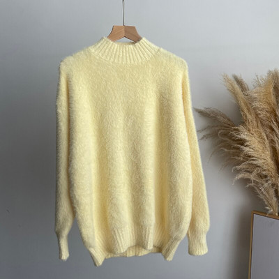 Hirsionsan kiváló minőségű kasmír pulóver, női alap kötött pulóver, elegáns, puha női ruhák, laza, alkalmi női pulóver