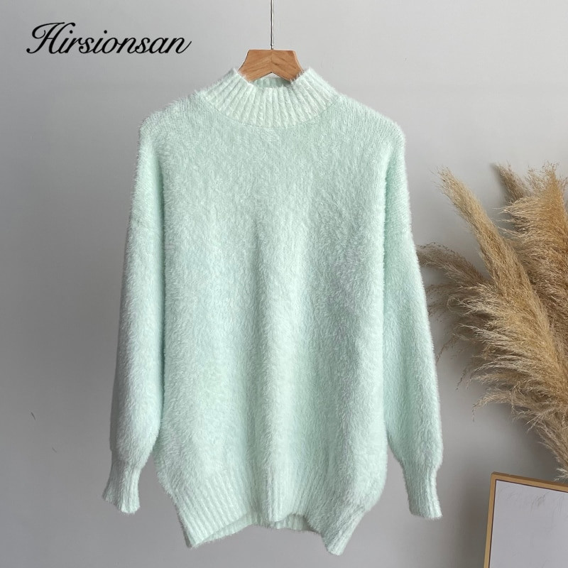 Hirsionsan kiváló minőségű kasmír pulóver, női alap kötött pulóver, elegáns, puha női ruhák, laza, alkalmi női pulóver