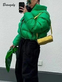 Γυναικείο Χειμερινό Μπουφάν Traf Πράσινο Μπουφάν Γυναικείο Χειμερινό Παλτό Χοντρό Ζεστό Πουφερ Πάρκα Βαμβακερά Πάρκα Γυναικεία Χειμερινά Ρούχα