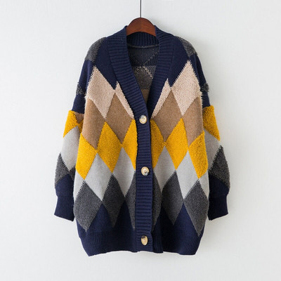 Ζακέτα πουλόβερ άνοιξη και φθινόπωρο ρετρό γαλλικό τεμπέλικο στυλ πλεκτό ζακέτα γυναικεία μεσαίου μήκους δίχτυ κόκκινη ζακέτα