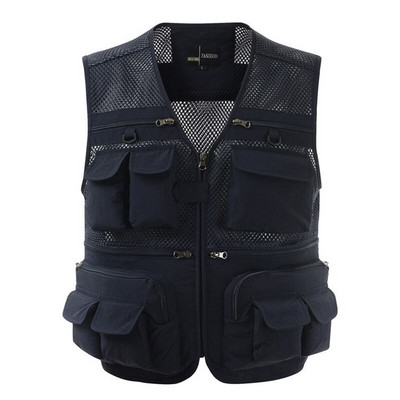 Militārās taktiskās vīriešu vasaras maskēšanās veste vīriešiem fotogrāfs liela izmēra vestes Instrumenti bezpiedurkņu jaka ar daudzām kabatām