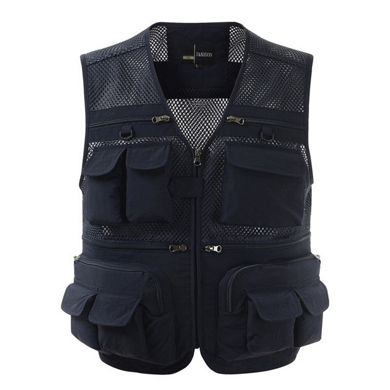 Militārās taktiskās vīriešu vasaras maskēšanās veste vīriešiem fotogrāfs liela izmēra vestes Instrumenti bezpiedurkņu jaka ar daudzām kabatām