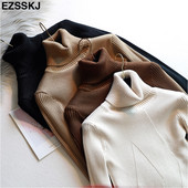 κομψό Φθινοπωρινό χειμώνα χοντρό πουλόβερ πουλόβερ Γυναικεία μακρυμάνικα casual ζεστό βασικό ζιβάγκο Πουλόβερ γυναικείο πλεκτό πουλόβερ μπλούζα