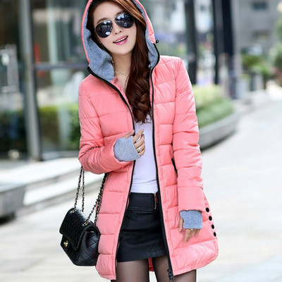 Ženska jakna Dizajnerski zimski vanjski kaputi za 2022. Tople jednobojne parke s kapuljačom Ženski kaput Feminino