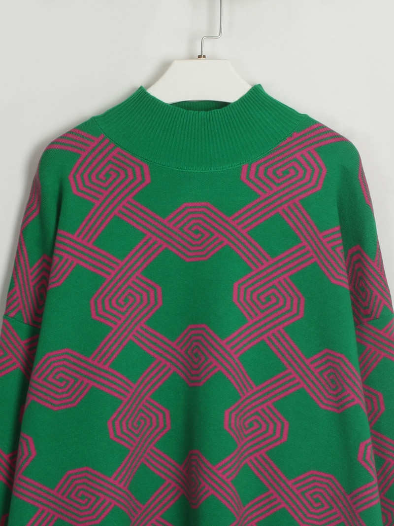 Fatika női színlelt nyakú pulóver Stílusos pulóverek, divat 2022 ősz, női alkalmi kötött pulóverek téli ruházat