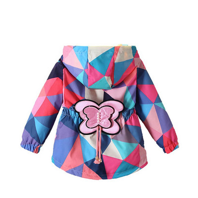 Κορίτσια Baby Girl Windbreaker Jacket Παιδικό λουλούδι με μακρυμάνικο κουκούλα πεταλούδα στολή Windbreaker Jacket φθινοπωρινό ανοιξιάτικο παιδικό μπουφάν