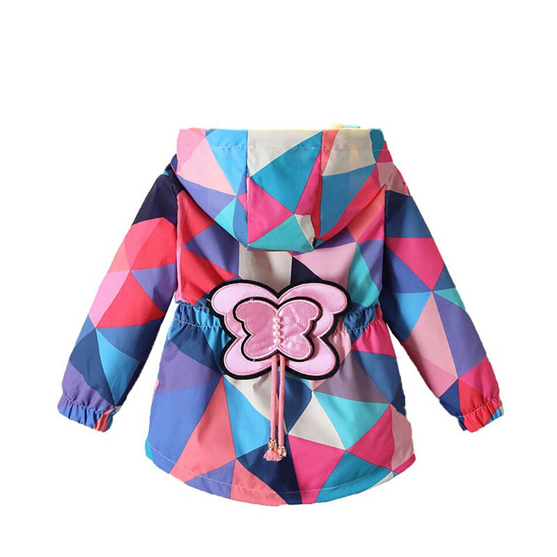 Κορίτσια Baby Girl Windbreaker Jacket Παιδικό λουλούδι με μακρυμάνικο κουκούλα πεταλούδα στολή Windbreaker Jacket φθινοπωρινό ανοιξιάτικο παιδικό μπουφάν