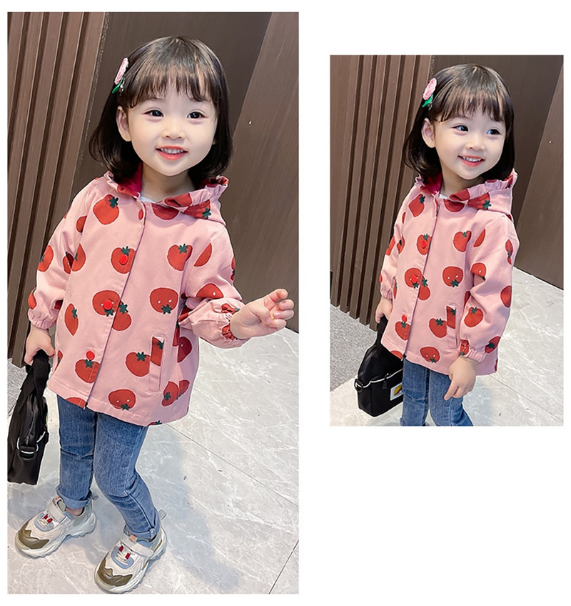 Κορίτσια Baby Girl Windbreaker Jacket Παιδικό λουλούδι με μακρυμάνικο κουκούλα πεταλούδα στολή Windbreaker Jacket φθινοπωρινό ανοιξιάτικο παιδικό μπουφάν