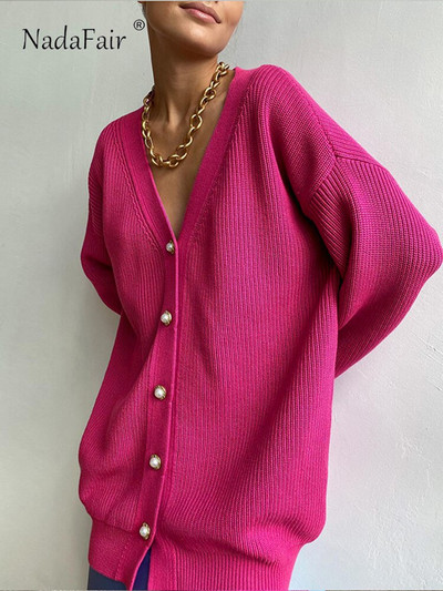 Nadafair Milti rakstains jaciņš sieviešu modes lielizmēra ziemas džemperis rudens brīvs ikdienišķs lielizmēra trikotāžas jaciņš Muje