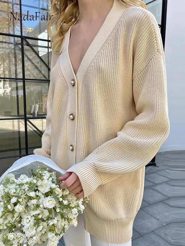 Nadafair Milti rakstains jaciņš sieviešu modes lielizmēra ziemas džemperis rudens brīvs ikdienišķs lielizmēra trikotāžas jaciņš Muje