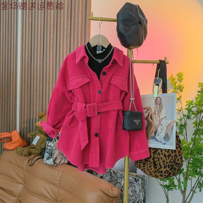 2022-es divat baba lány kordbársony ing kabát hosszú derékövvel Gyermek tavaszi őszi kabát lányok felsőruházat kabátok ruhák 3-9 éves korig