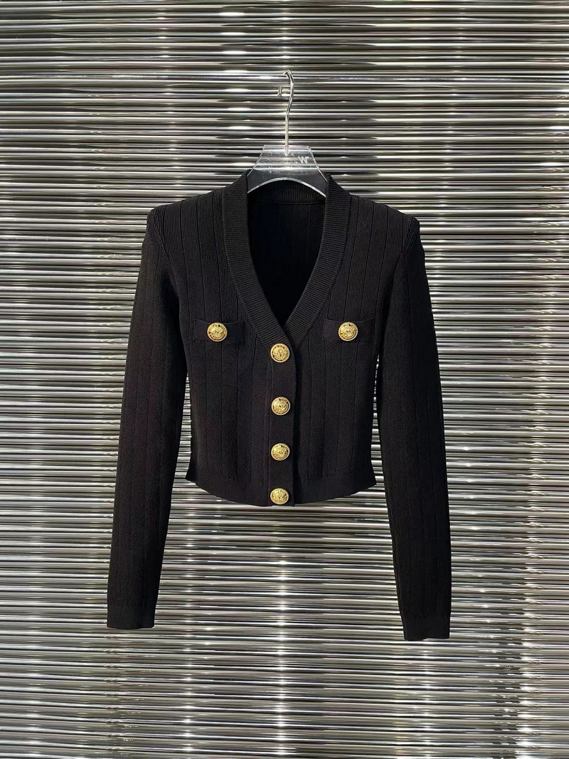 Kiváló minőségű női divat tavaszi vintage elegáns, édes, aranyos gombos V-nyakú, sztreccs vastag jégselyem kötött kardigán pulóver felső