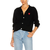 Γυναικεία Ζακέτα Heart Eye Κεντητό βαμβακερό κουμπάκι με λαιμόκοψη σε μακρυμάνικο ανοιξιάτικο φθινόπωρο Lady casual πλεκτό πουλόβερ